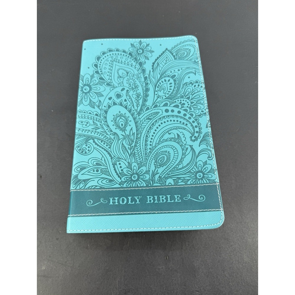 NIV Holy Bible for Teen Girls - Leather Bound - Turquoise Floral Design